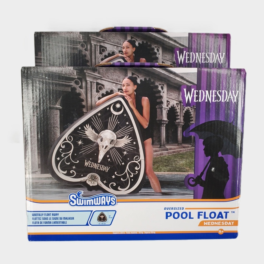 SwimWays‎ Wednesday Addams Oversized Pool Float Inflatable 48In 2 Pack New